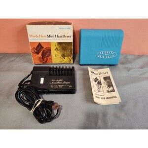 Vintage Hallmark His & Hers Mini Hair Dryer Works